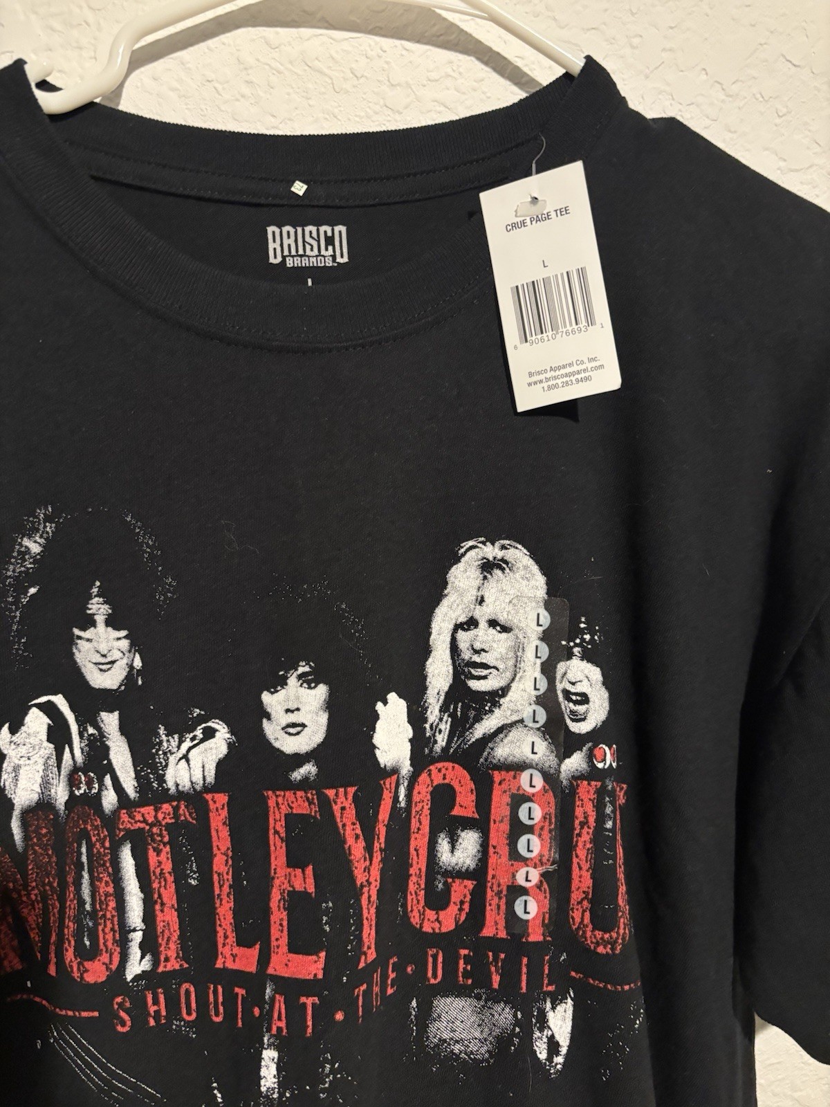 Motley Crue Shout .at .the Devil T Shirt Size Large Brisco Apparel NWT gallery