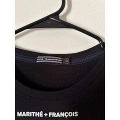 Marithe Francois Girbaud Mens Graphic T-Shirt Black Blue Logo Streetwear Small