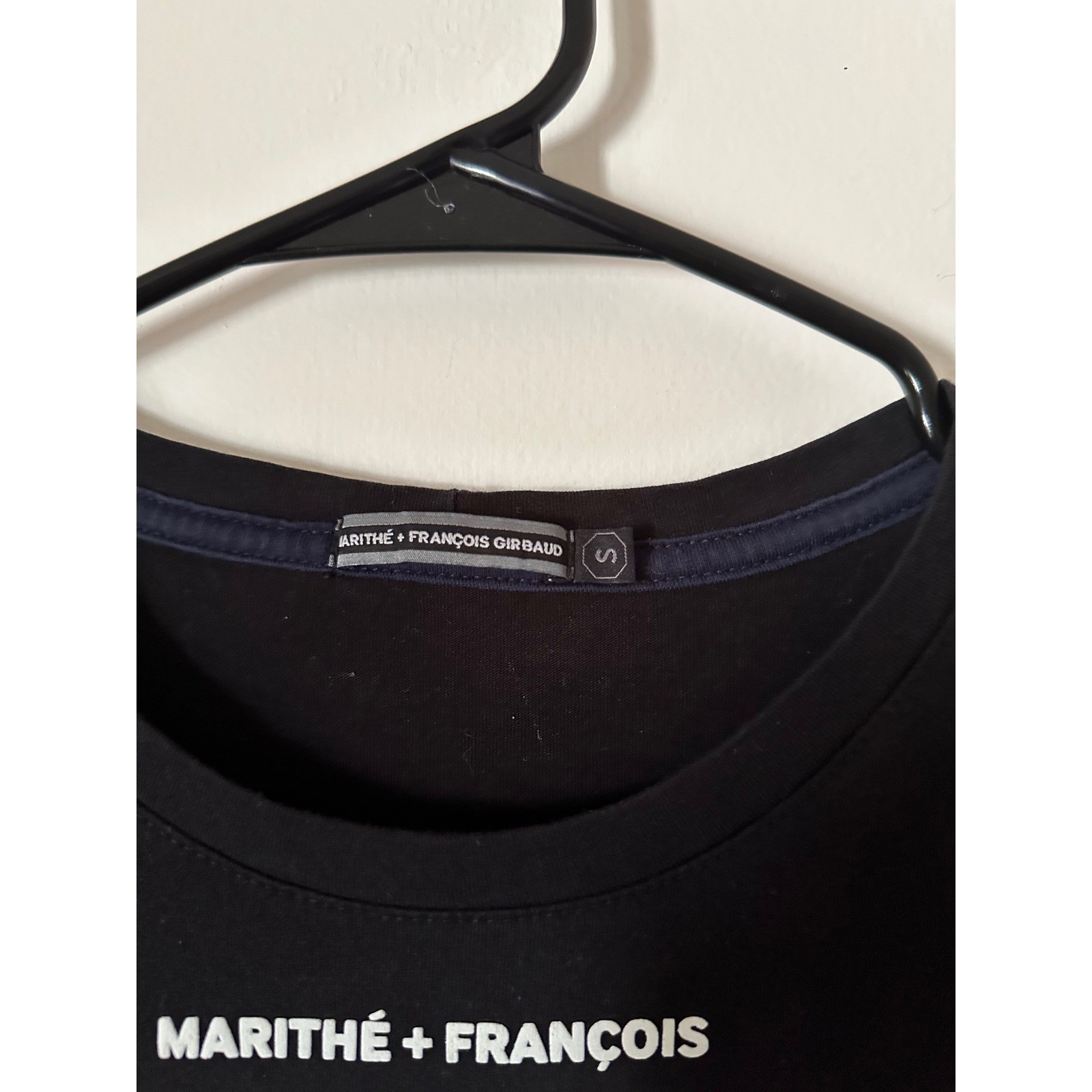 Marithe Francois Girbaud Mens Graphic T-Shirt Black Blue Logo Streetwear Small gallery