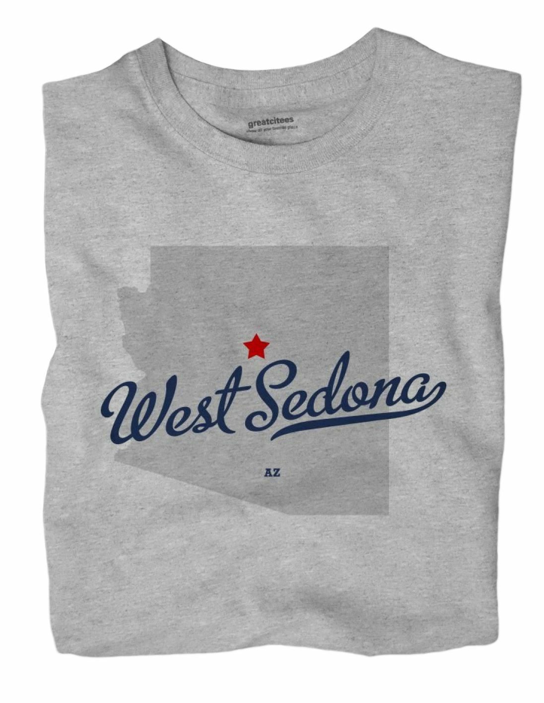 West Sedona Arizona AZ T-Shirt MAP gallery
