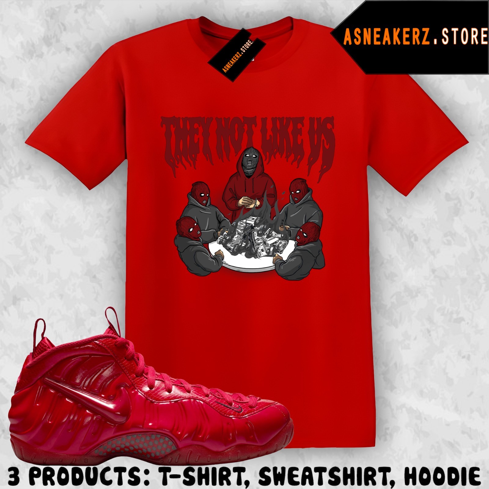 Shirt To Match Foamposite Pro Gym Red 2026 Sneaker Matching Tee They Not Like Us
