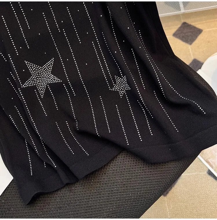 New Men Women Luxury Diamond Star Rhinestones Fashion T-Shirt High Quality gallery