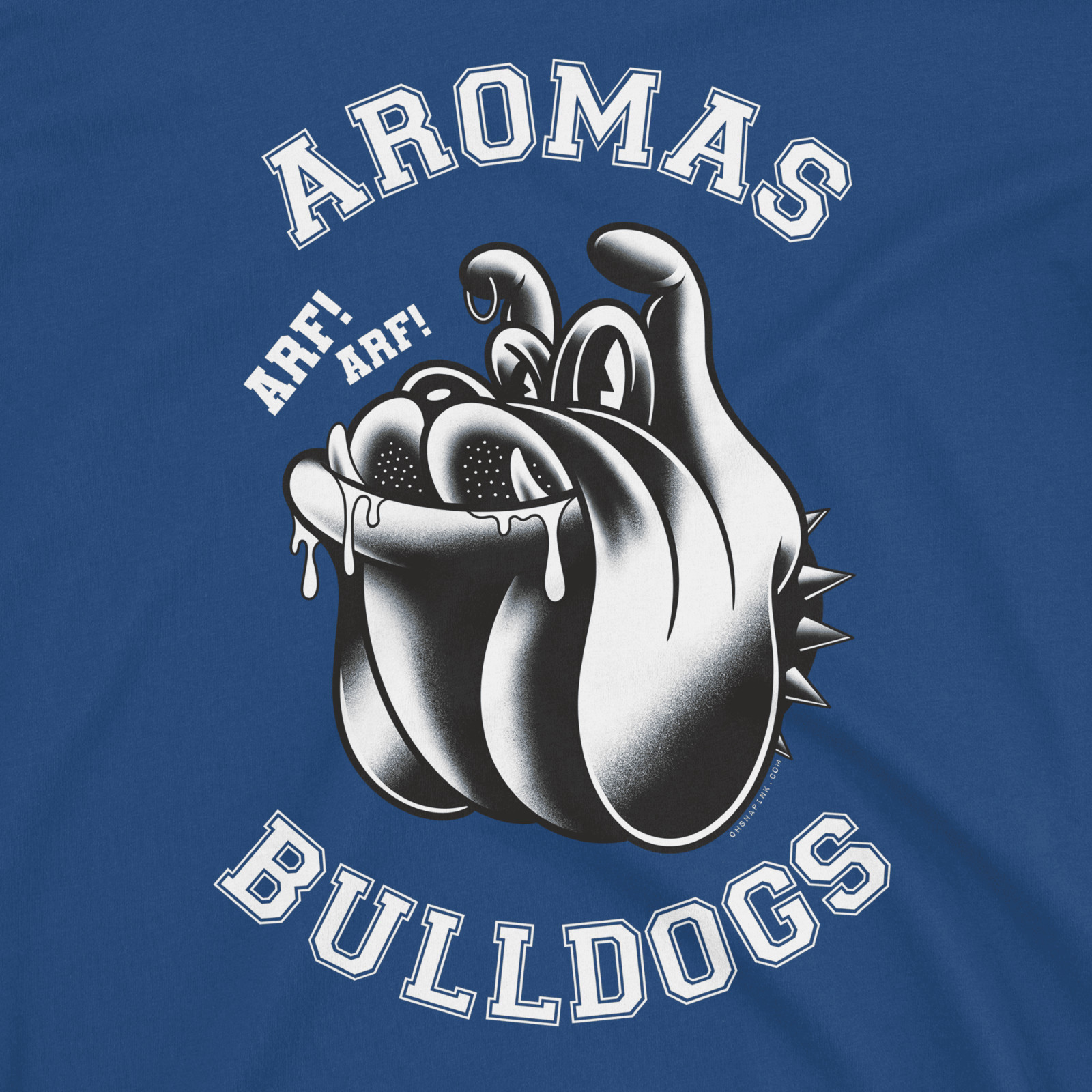Aromas Bulldogs | Retro School Mascot Graphic T-Shirt by OH Snap! Ink gallery
