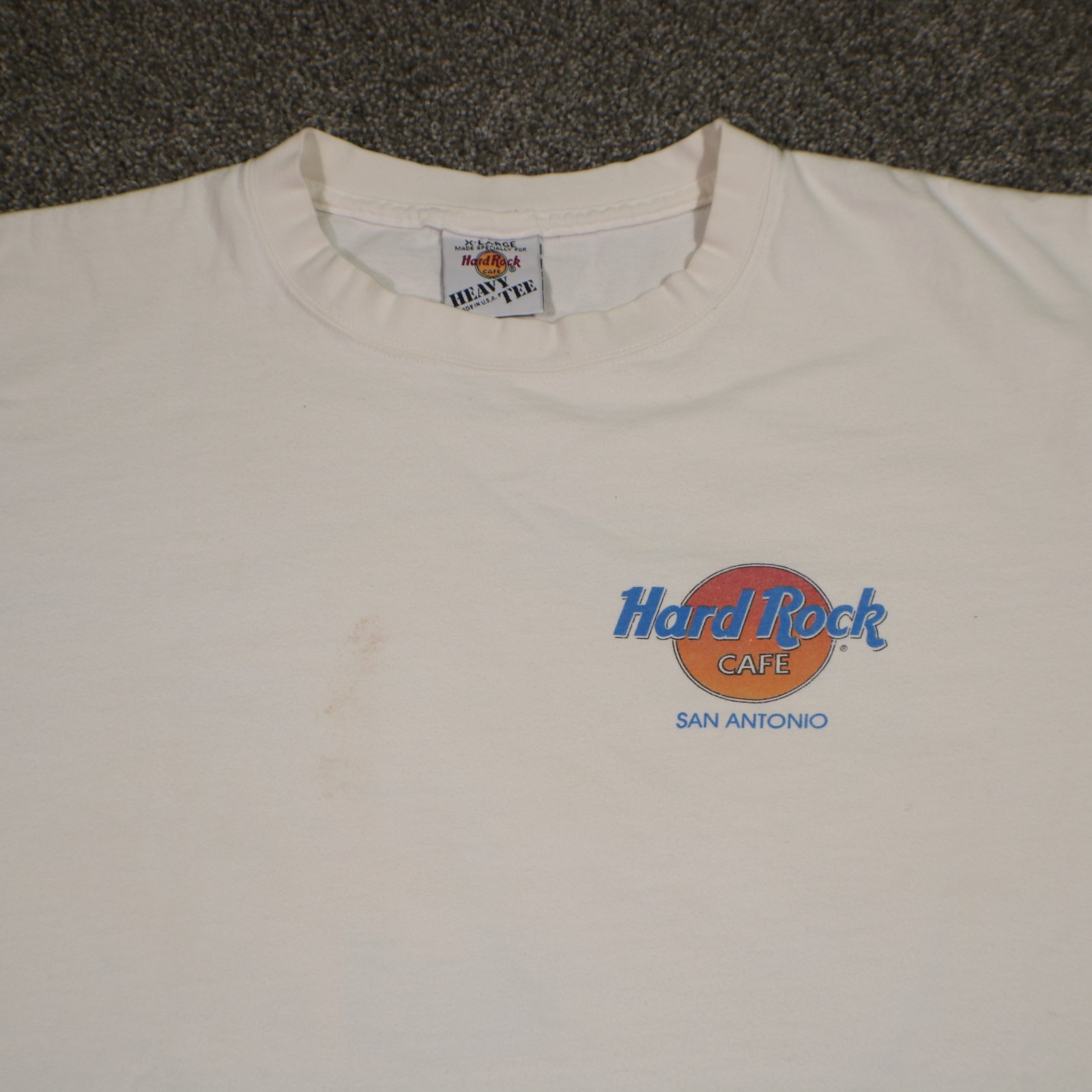 VTG Hard Rock Cafe Tshirt Mens XL White San Antonio Texas Guitar Snake Print USA gallery