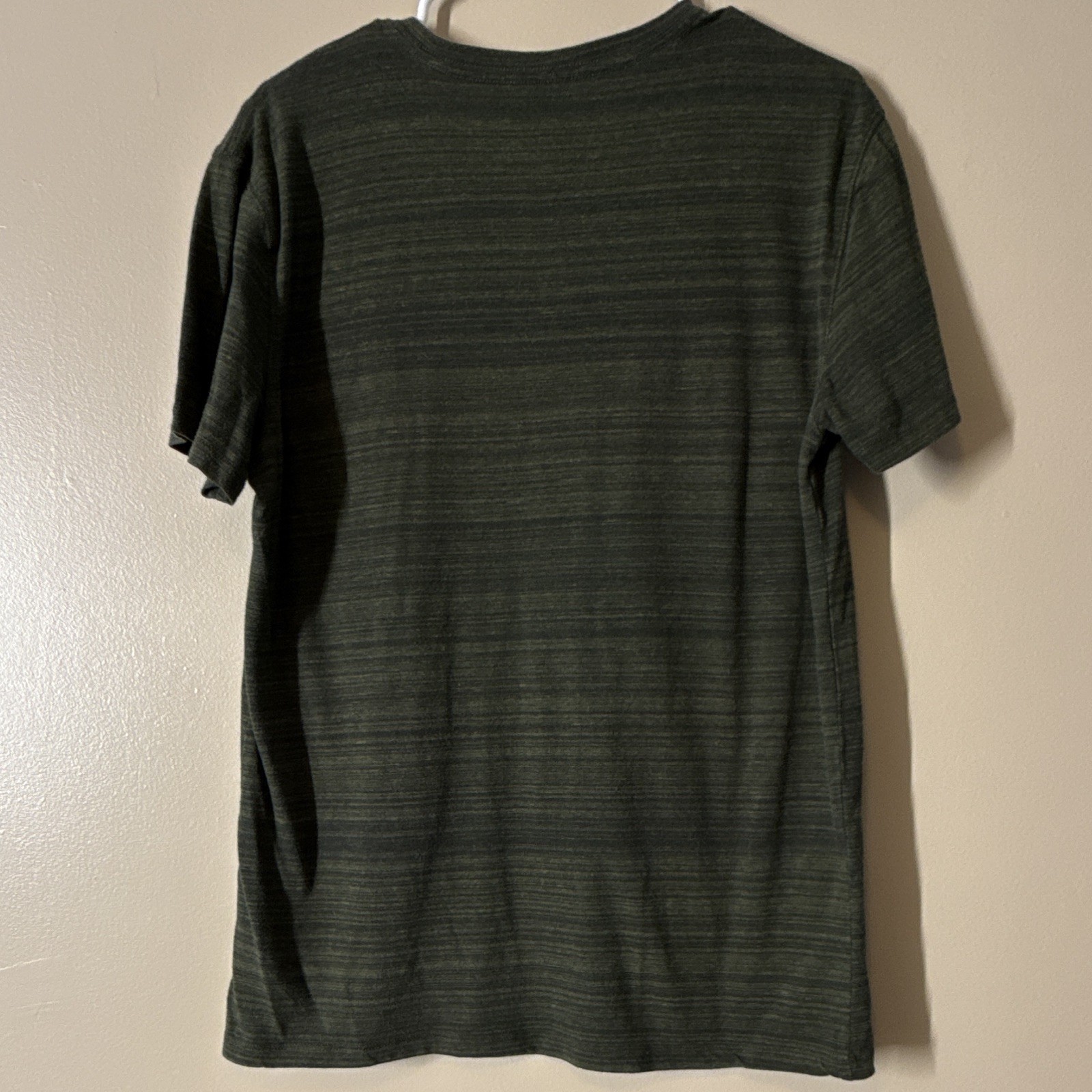 American Eagle Seriously Soft V-Neck Striped Tee Short Sleeve L Green gallery