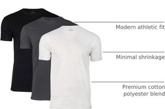 True Classic Men’s T-Shirts 3-Pack – Crew Neck Short Sleeve – NEW IN BAG