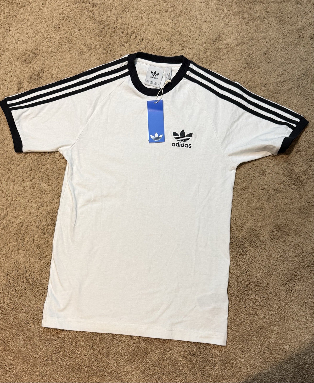 Adidas Originals Adicolor Classics 3 Stripes Tee Size XSmall White/Black NWT - A gallery
