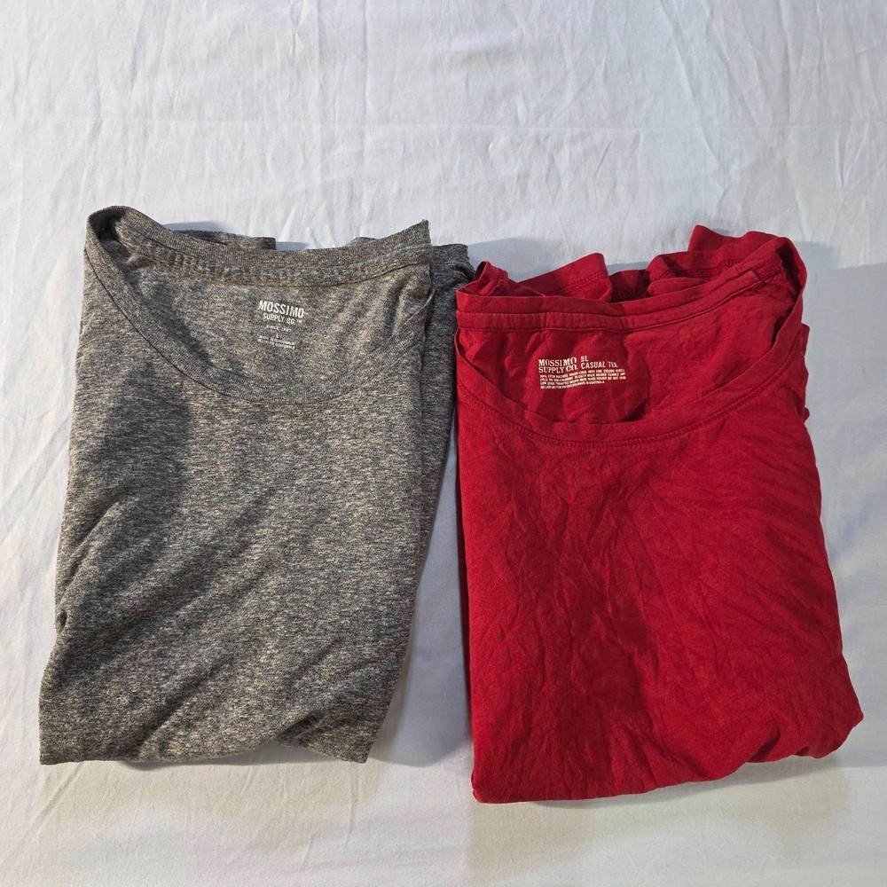 MOSSIMO SUPPLY CO. CASUAL TEE L 100% COTTON MACHINE WASH COLD WITH LIKE COLORS