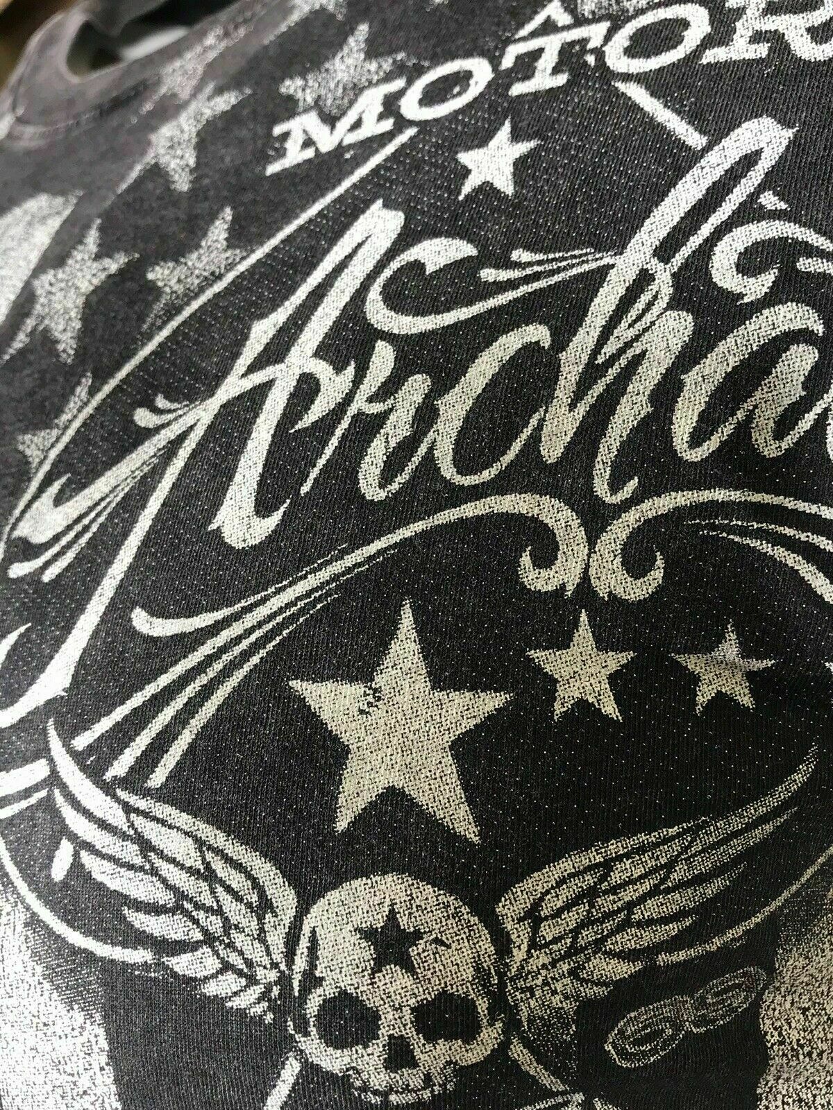 ARCHAIC by AFFLICTION Men's T-Shirt NATION Skull Wings US Flag Black S-4XL $40 gallery