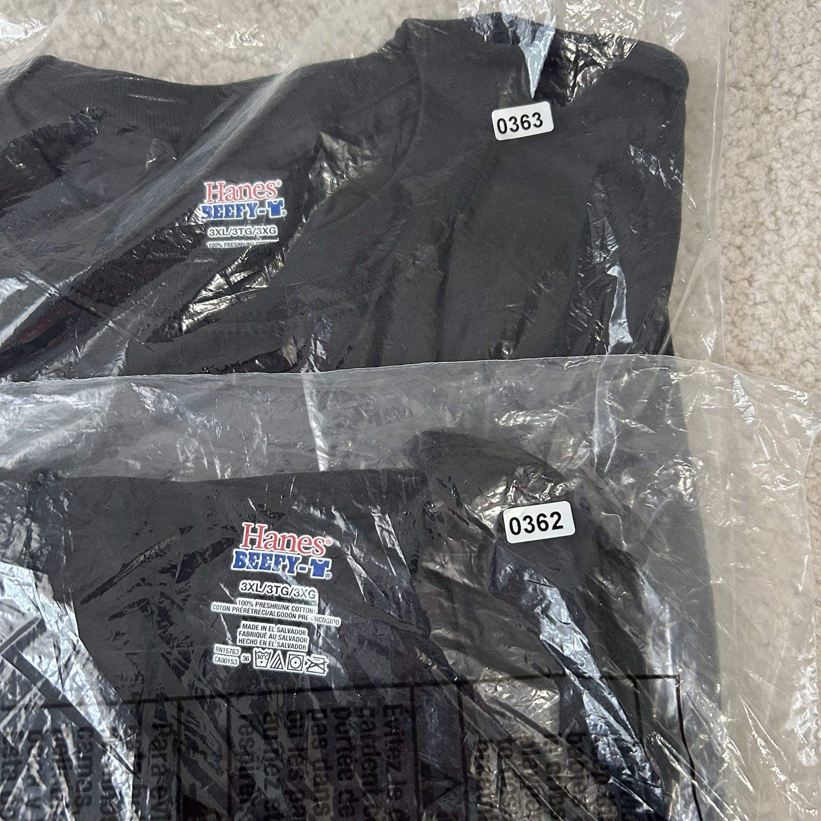 Hanes T-Shirt 2-Pack Men's 3XL Beefy Short Sleeve Crewneck Cotton 5180 NEW gallery