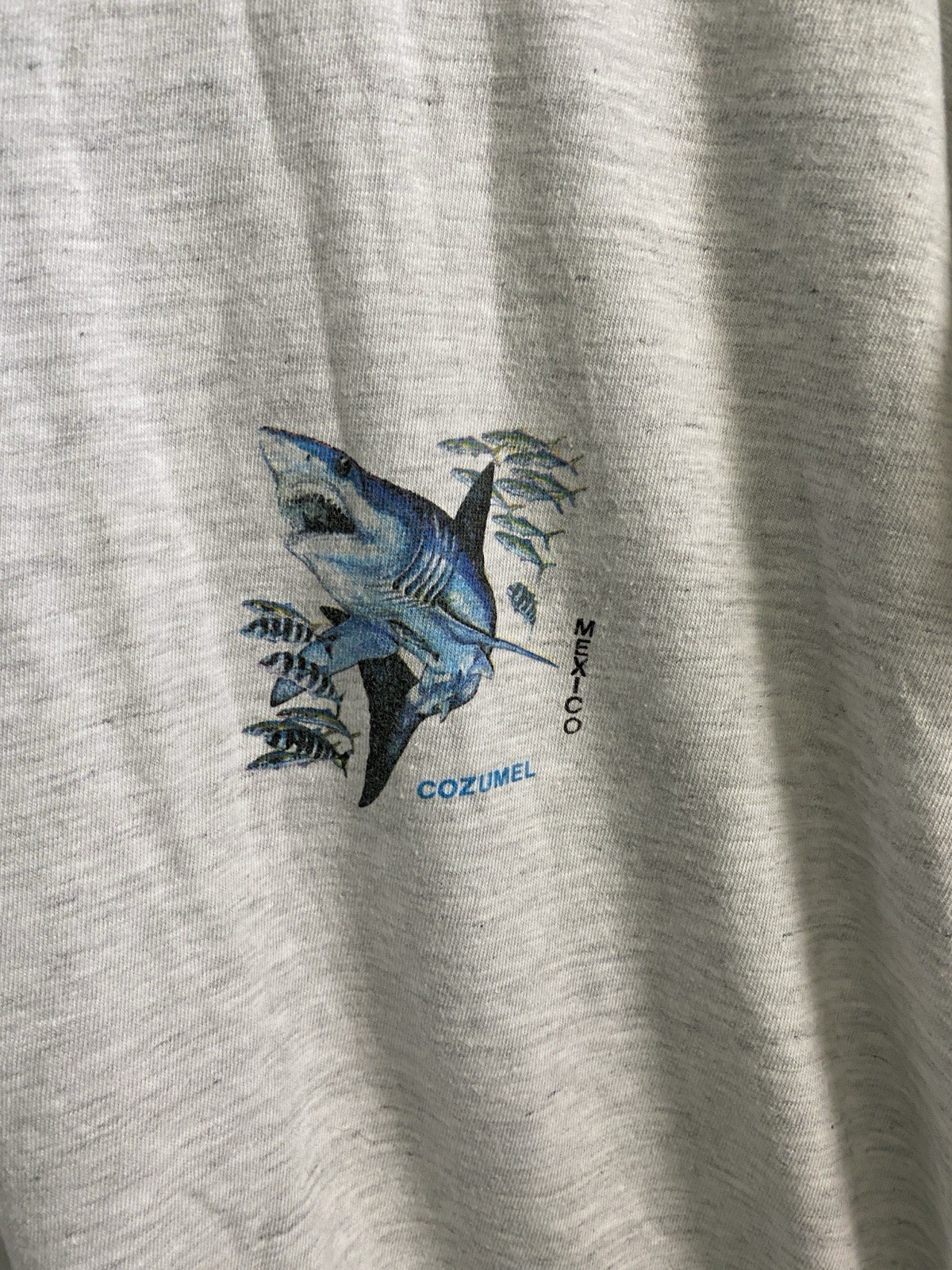 VTG COZUMEL MEXICO OCEAN GRAPHIC SHARK XL GRAY T-SHIRT gallery