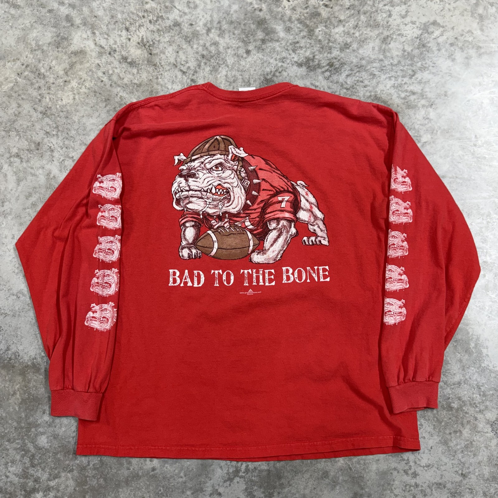 Georgia bulldogs shirt Mens XL red long sleeve football college UGA graphic gallery