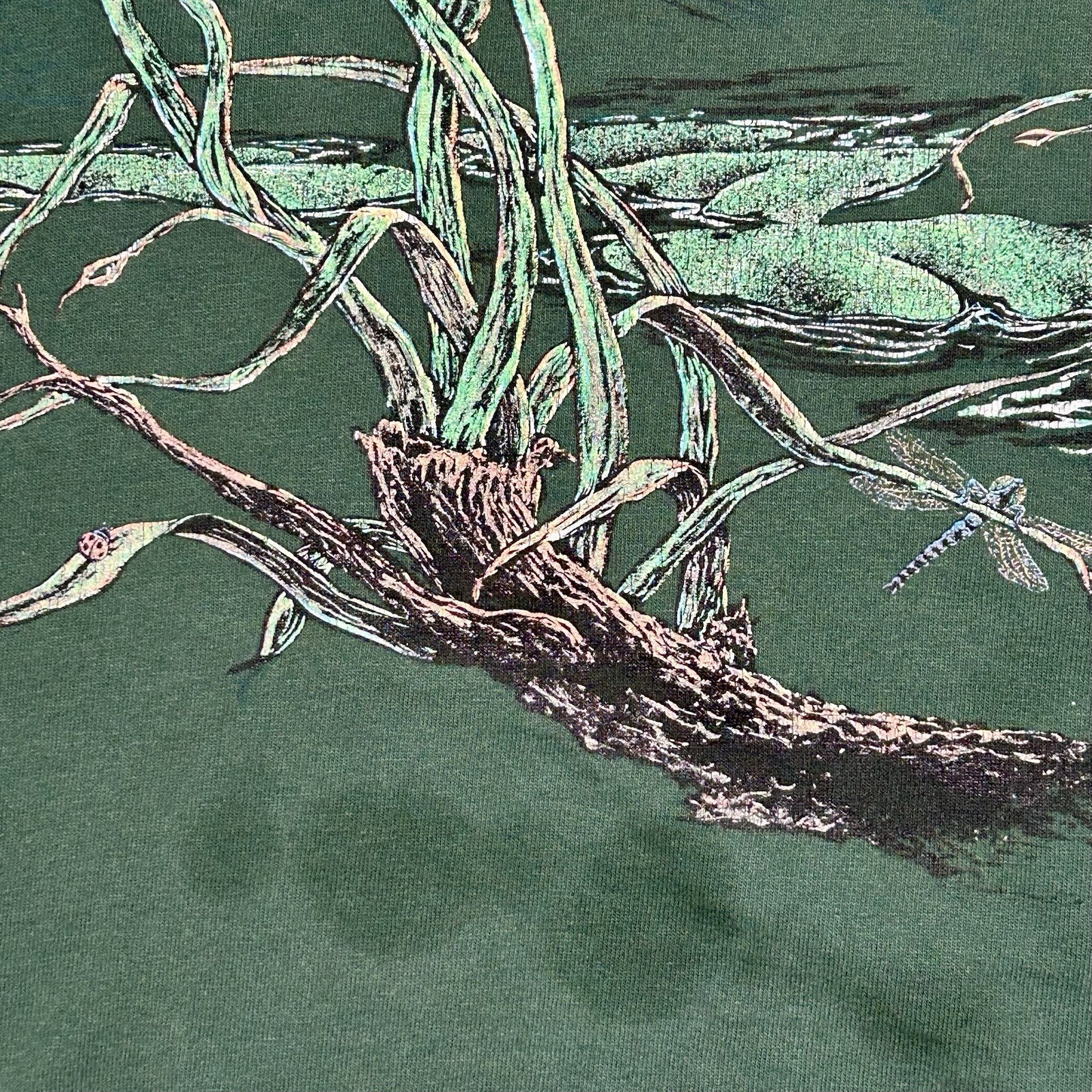 Vintage 1994 Mallard Duck T Shirt L Wildlife Nature Waterfowl Raw Hem Boxy VTG gallery