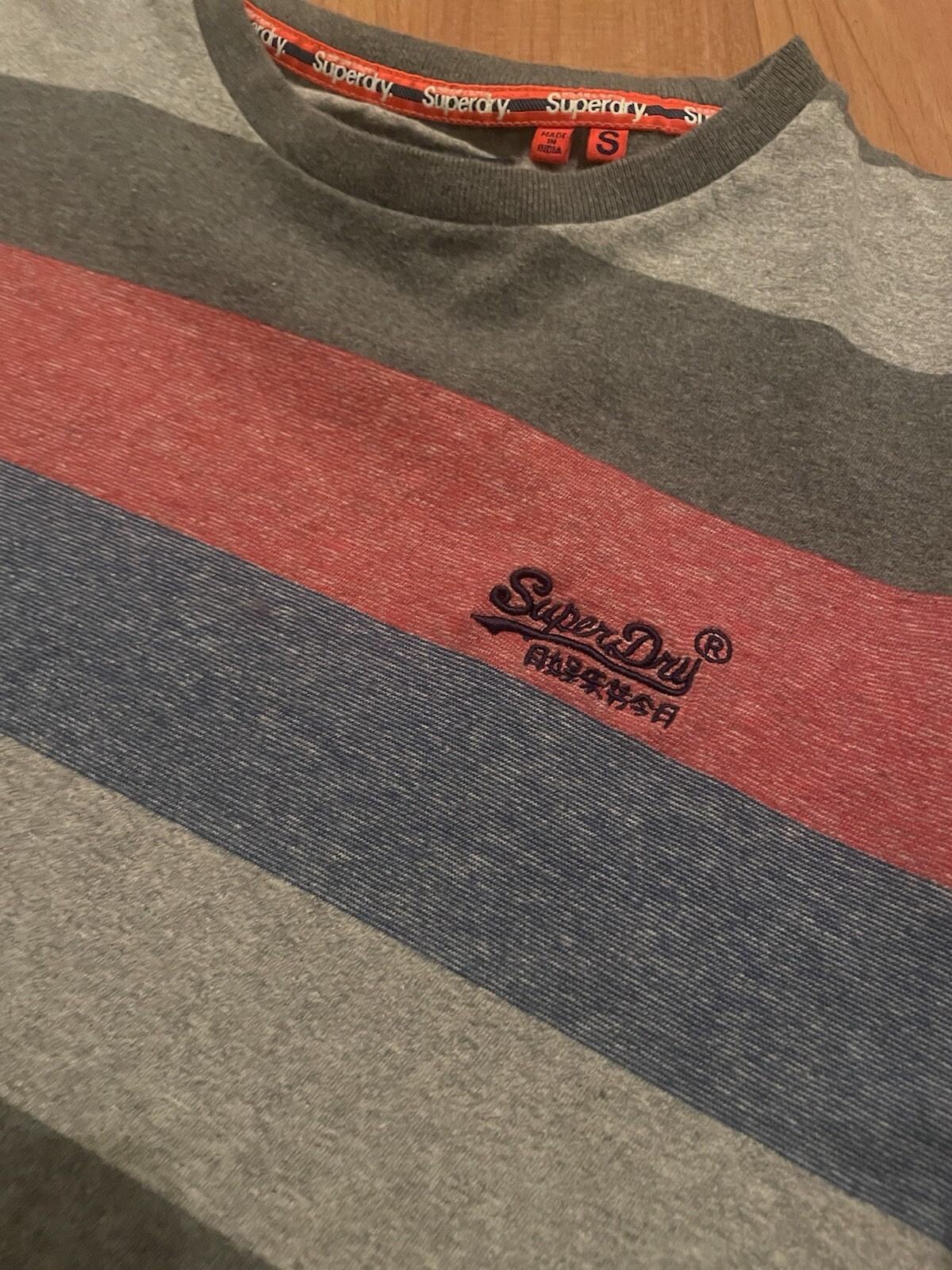 Vintage Mens Shirt Superdry Orange Labe Size Small Cotton Embroidered Logo gallery