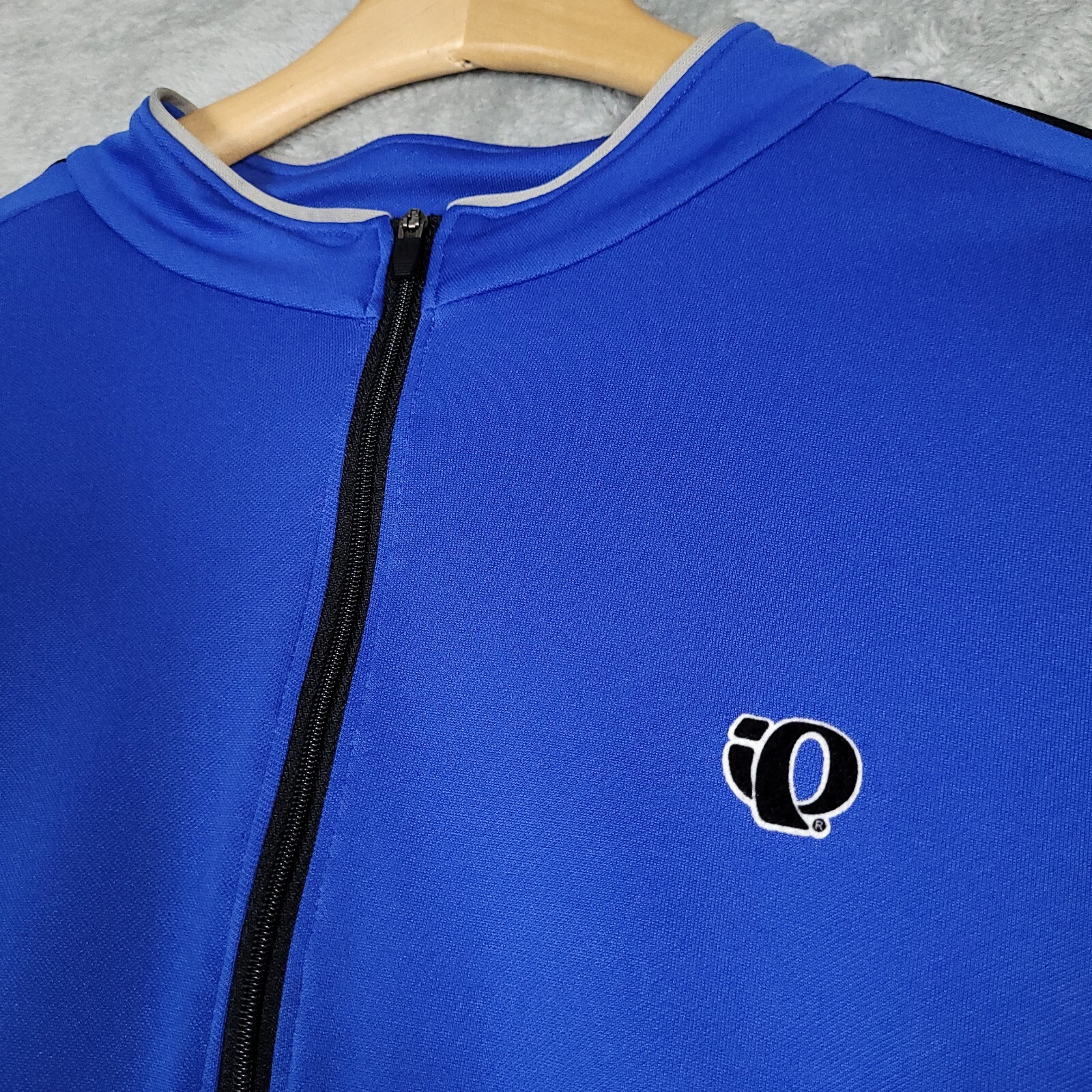 Pearl Izumi Cycling Shirt Mens XL Blue & Black Short Sleeve Zip Back Pockets gallery