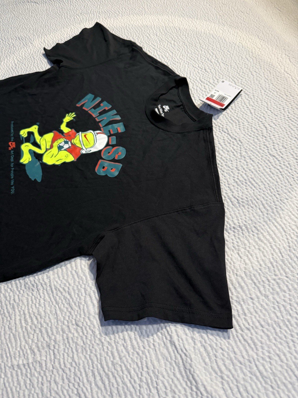 Nike SB T-Shirt Mens Size Large Black Tee Loose Fit Sports Guy NWT Retail $45 gallery