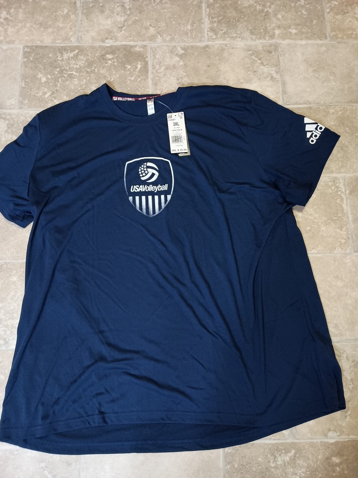 Mens New Adidas Team USA Olympics Volleyball Jersey Shirt 3XL NWT gallery