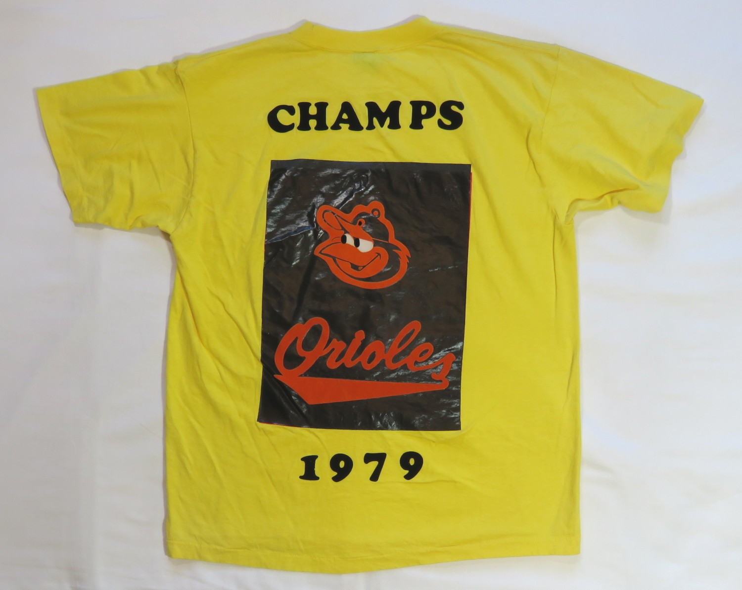 1970's Vintage T Shirt Baltimore Orioles 1979 Iron On Flock Logo gallery
