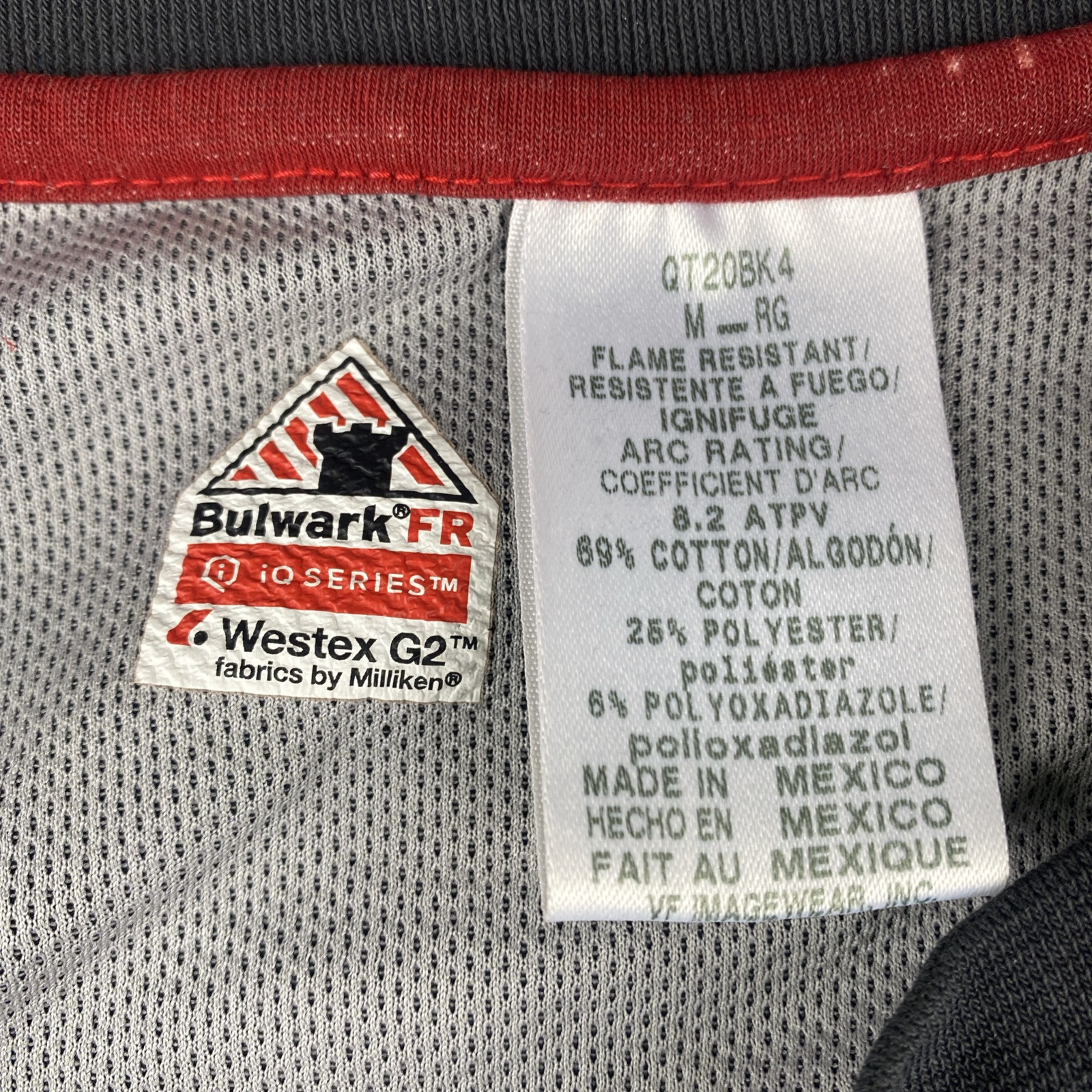 Bulwark FR IQ Series Henley Shirt Medium Black CAT2 2112 Westex Workwear gallery