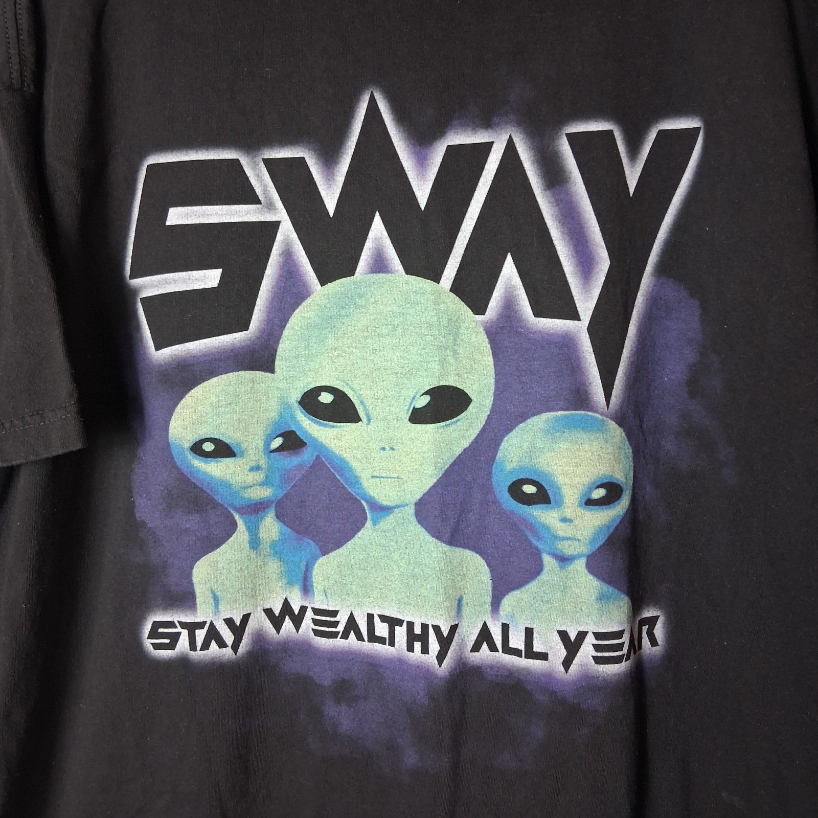 Vintage Sway Shirt Men's XXL Stay Wealthy All Year Bayside Heavyweight USA 90s gallery