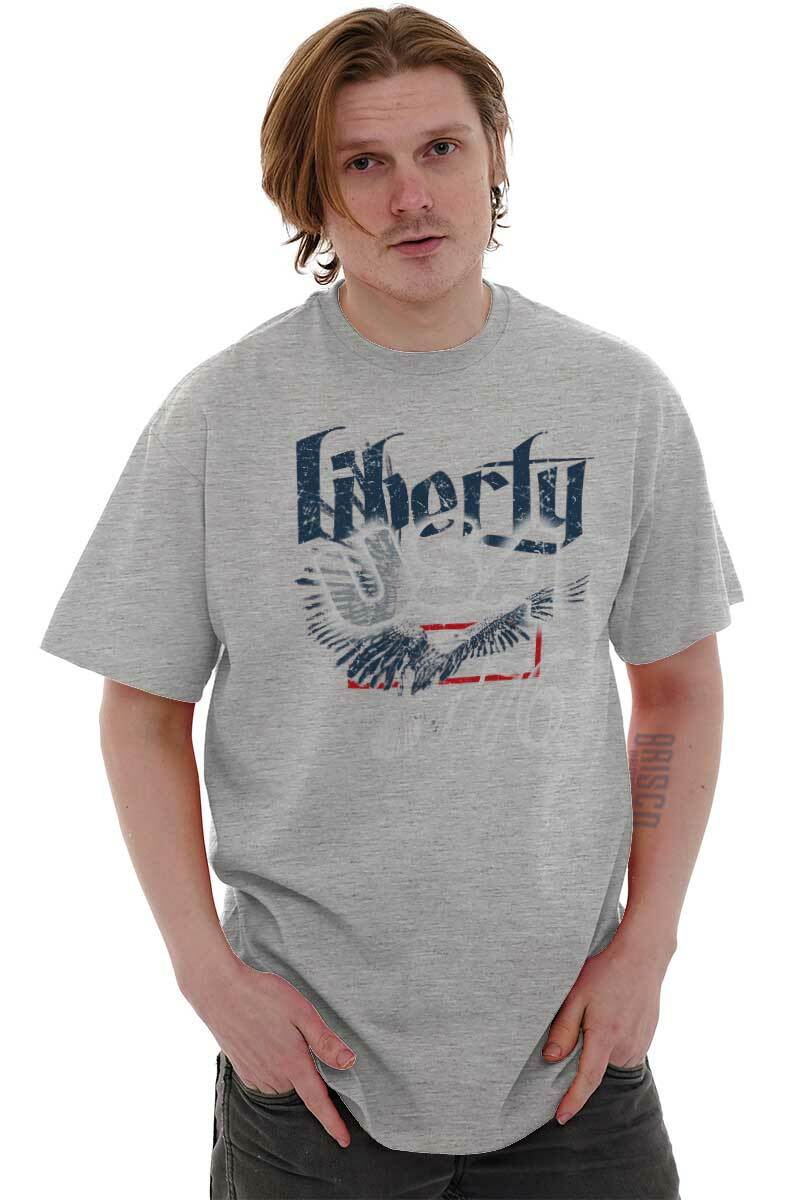 Vintage Distressed Liberty USA Bald Eagle Womens or Mens Crewneck T Shirt Tee gallery