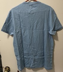 Flag & Anthem Men’s Light Blue 100% Cotton Henley Short Sleeve Shirt Size Medium