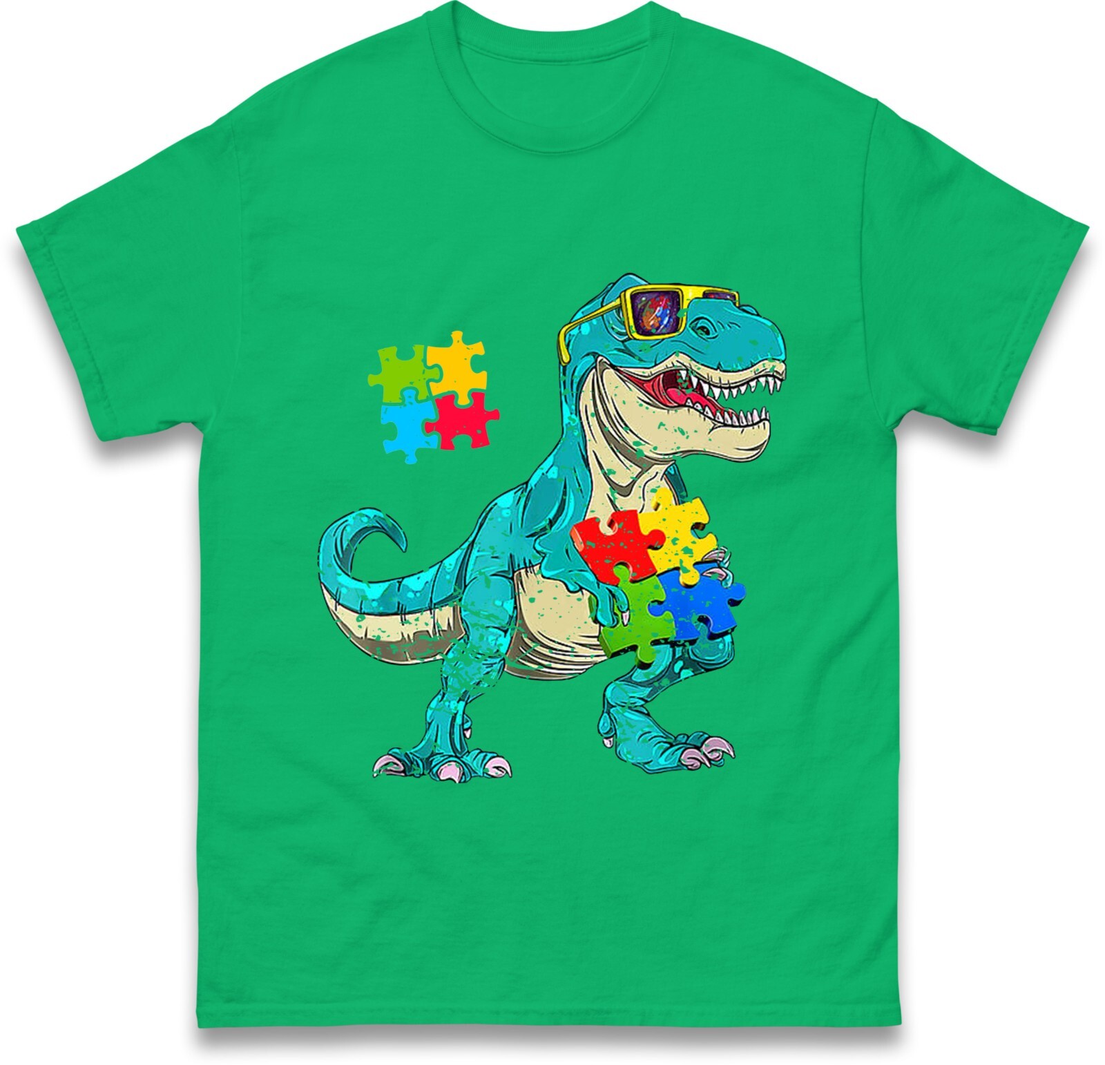 Autism Awareness Funky Dino T Shirt, Autism Awareness T Shirt, Autism Funny Dino gallery