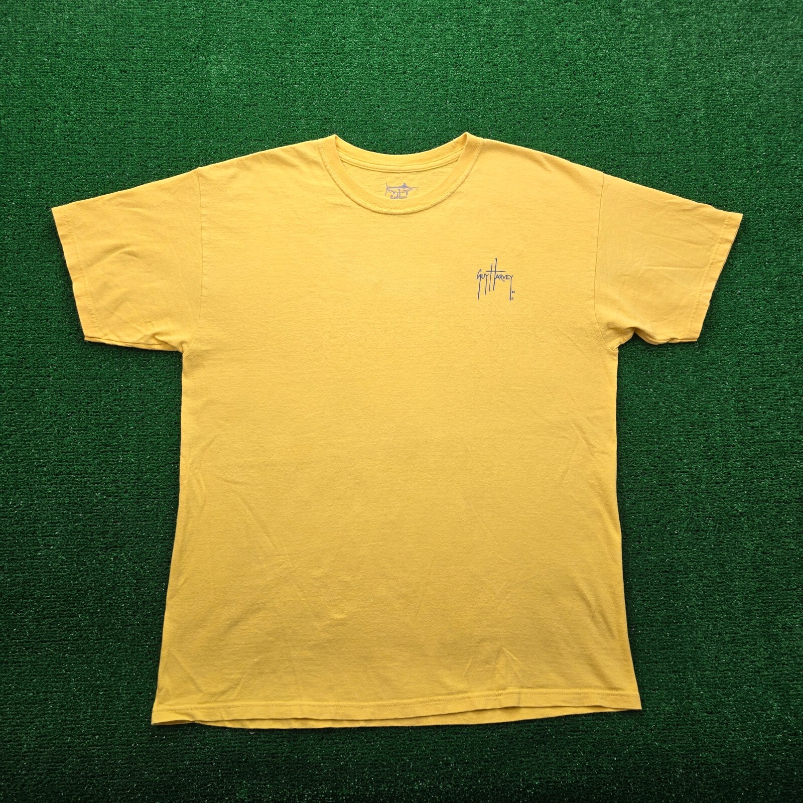 Guy Harvey Tshirt Men Large Yellow Marlin Fishing Weather Barometer Outdoors gallery