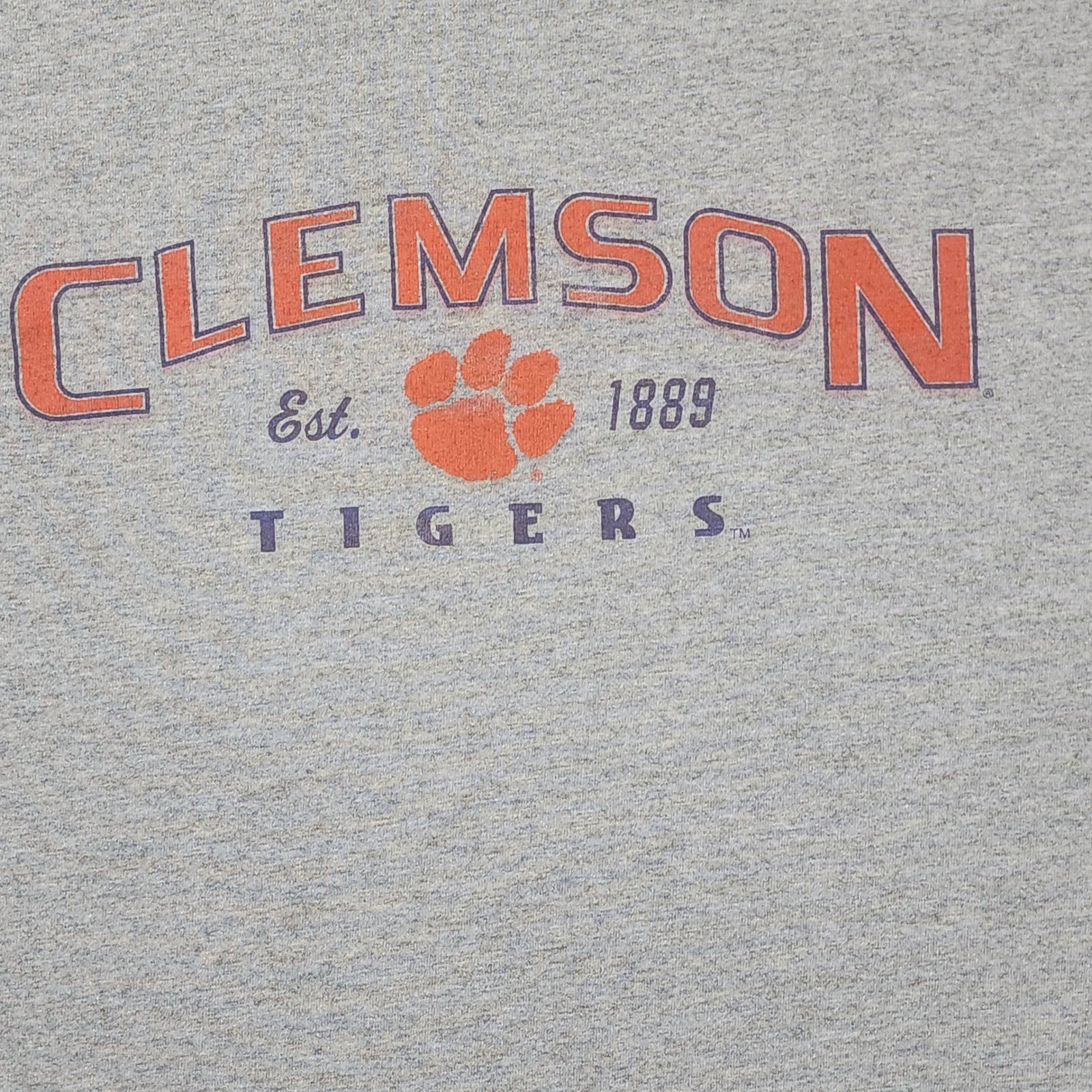 Delta Clemson Tigers Long Sleeve Shirt Mens XL Gray Good Graphic Tee NCAA gallery