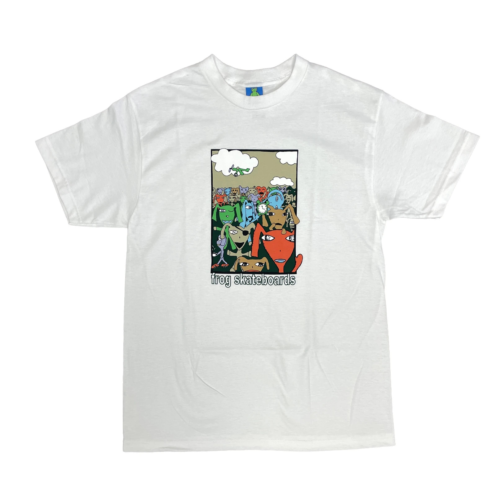 Brand New Mens Frog Party Monster T-shirt White