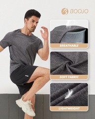 3 Pack Workout Mens Shirts – Quick Dry Causal Moisture Wicking Work Gym Athle…