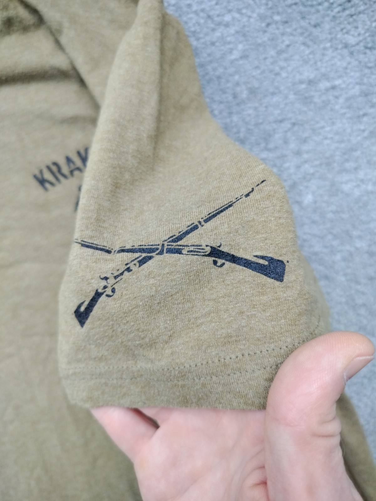 Mens S Obscure Military Port & Company Shirt Olive Green Pit 19" Length 27" gallery