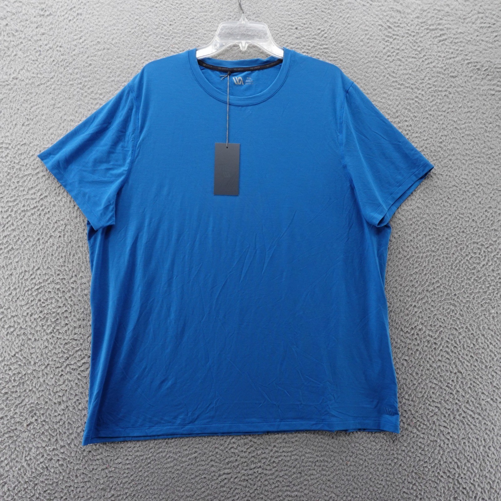 VRST Mens Icon Tee Blue Tide XXL Short Sleeve Performance T-Shirt NEW