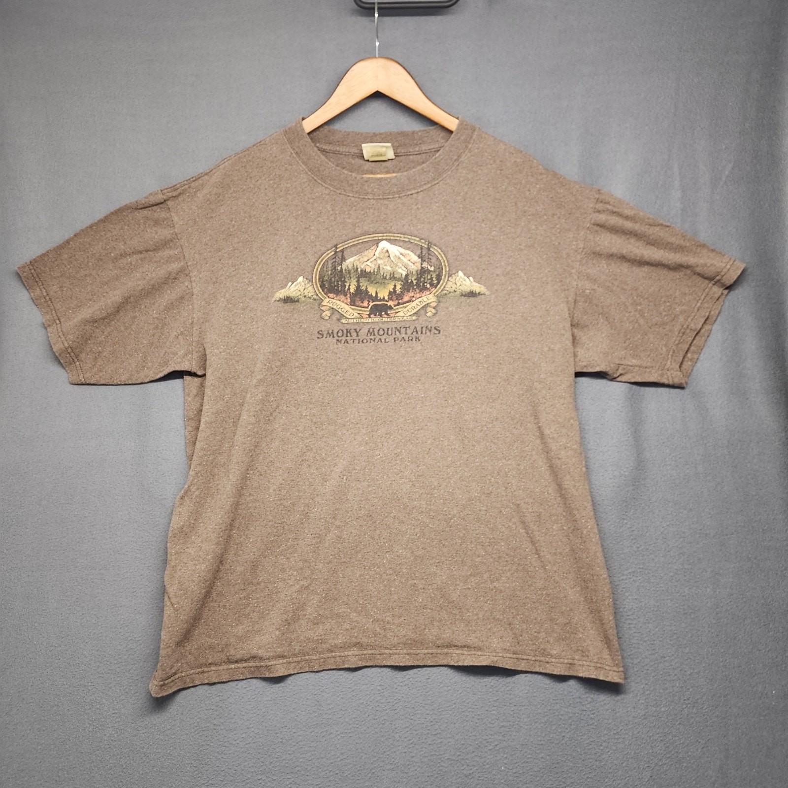 Eco Mountain Smokey Mountains National Forest Shirt XL Brown Short Sleeve Nature gallery