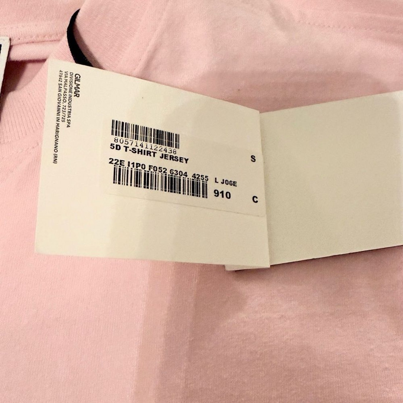Men’s Iceberg 5D Light Pink Short Sleeve Tee NWT Large gallery