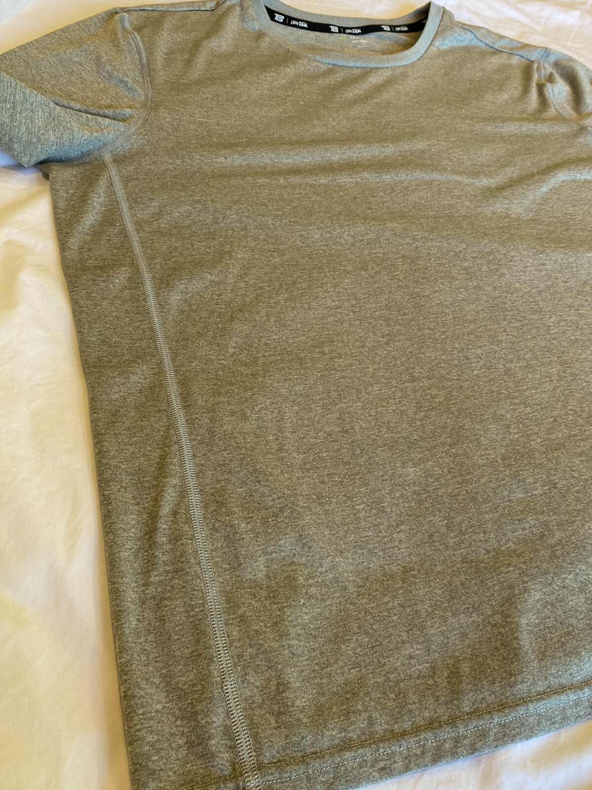 TEK GEAR DRY TEK Men's Short Sleeve T-shirt size XL, grey, Gray polyester NWOT gallery