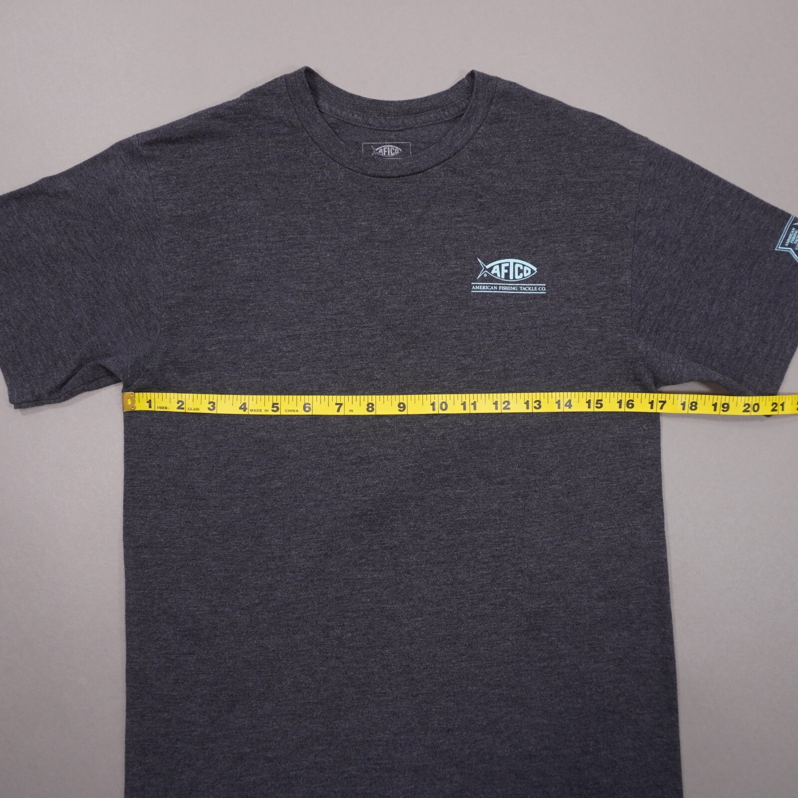 AFTCO American Fishing Tackle Co Logo Short Sleeve T Shirt Mens Small Dark Gray gallery