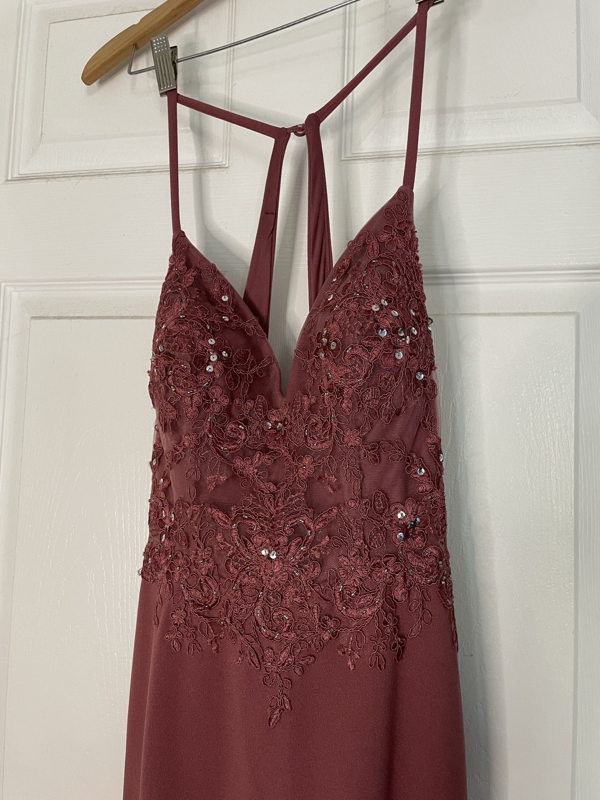Azazie Bridesmaid Dress Adaly Size A6 Desert Rose Discontinued NWT