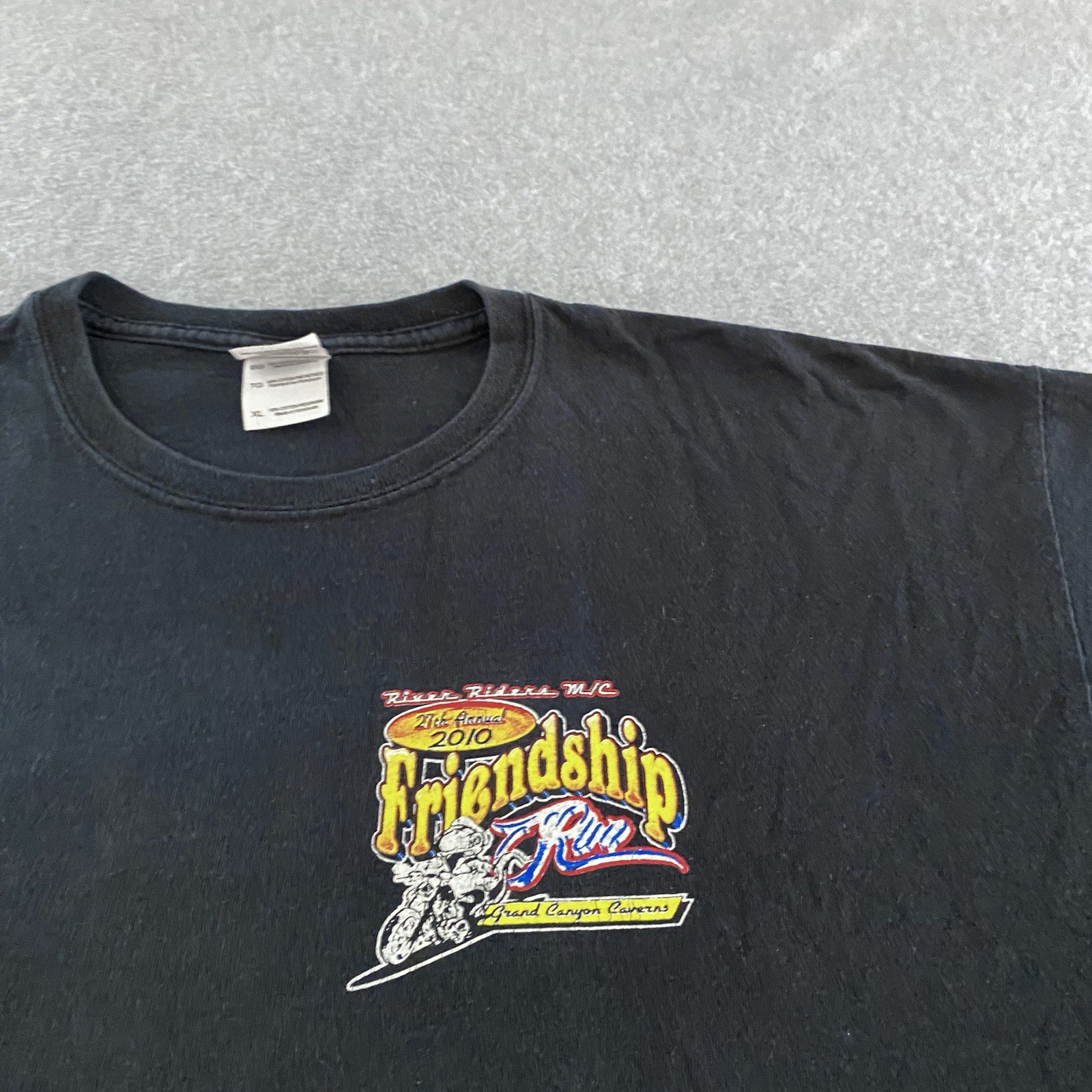 River Riders Friendship Run Shirt Mens XL Black Grand Canyon Choppers Biker 2010 gallery