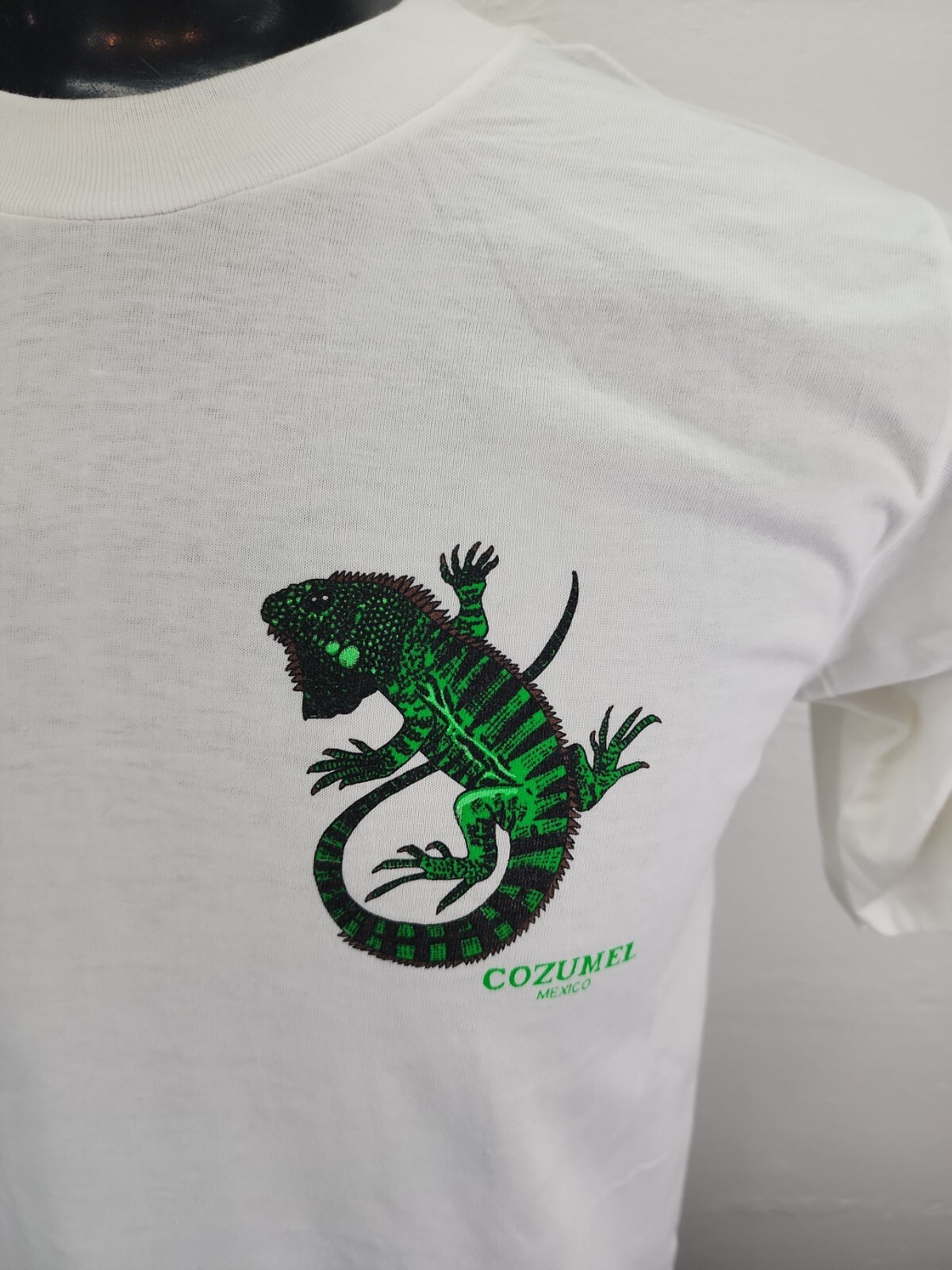 Cozumel Mexico T-Shirt Mens Large Iguana DUAL SIDED Puff Print gallery