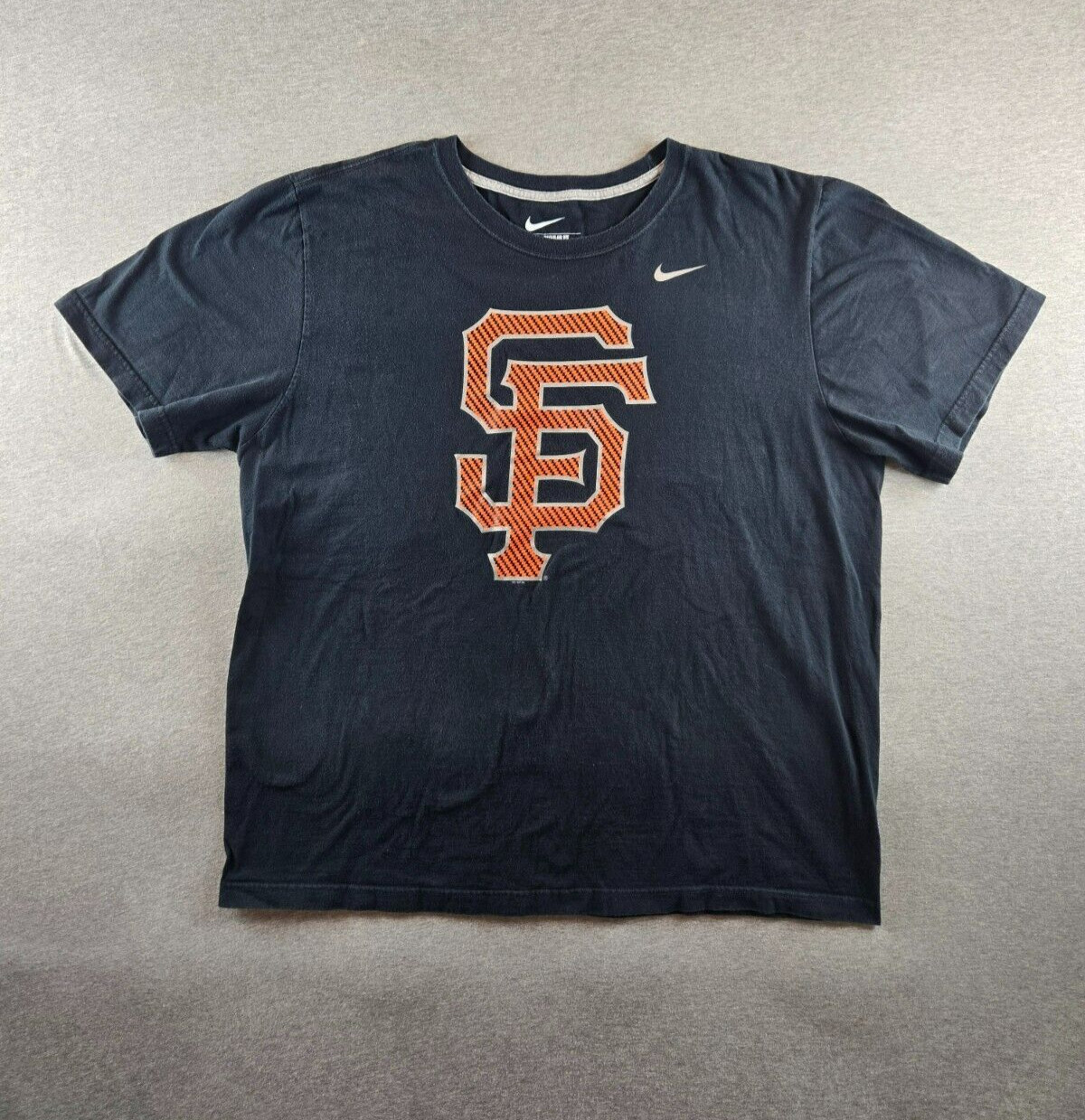 Nike San Francisco Giants 2014 Herringbone Logo T Shirt Size 2XL MLB WS Champs