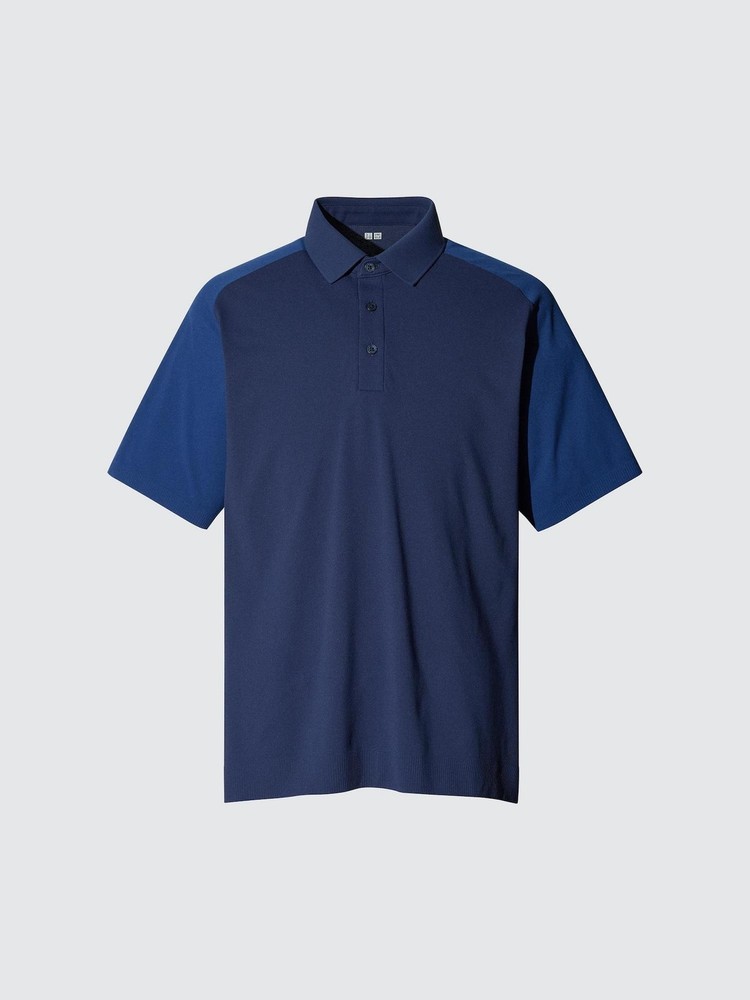 Genuine UNIQLO Broadcloth Shirt (Button-Down Collar) Stripe E NAVY MEN