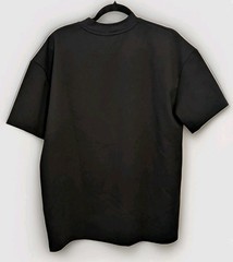 NWT BooHooMAN Black Oversized Crew Neck Short Sleeve Knit T-Shirt Logo Size M