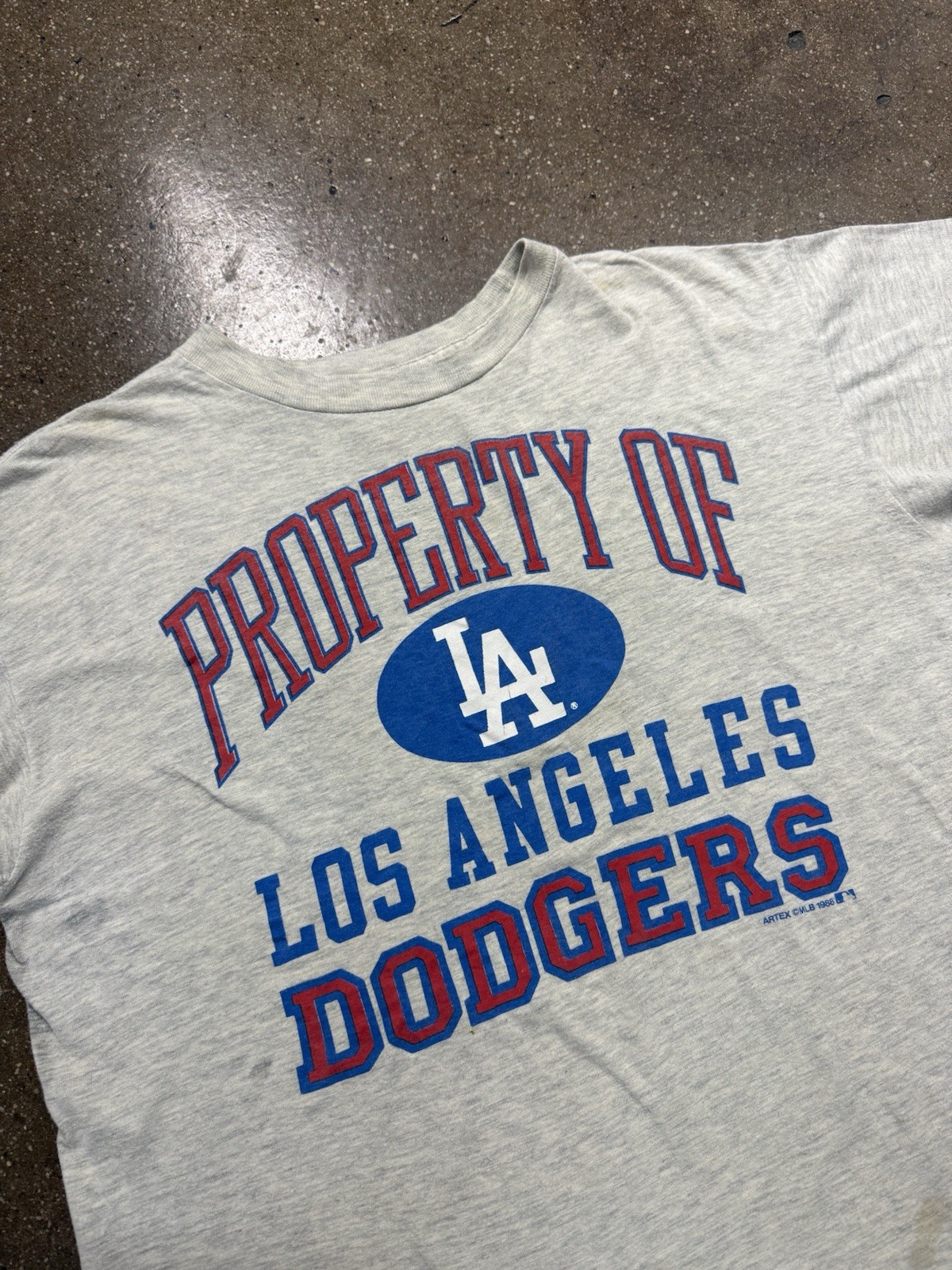 Vintage 80s Dodgers T Shirt Men’s Large Artex Tag Made In USA MLB Los Angeles gallery