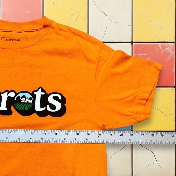 Y2K Carrots Orange Skater T Shirt Men Size M Cotton Short Sleeve Anwar Street gallery