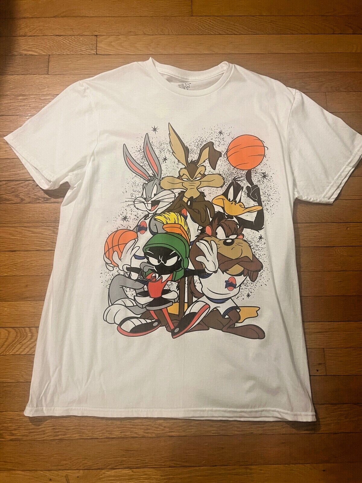 Space Jam All Over Graphic Print T-Shirt Shirt Tee Men 90's Looney Tunes Movie gallery