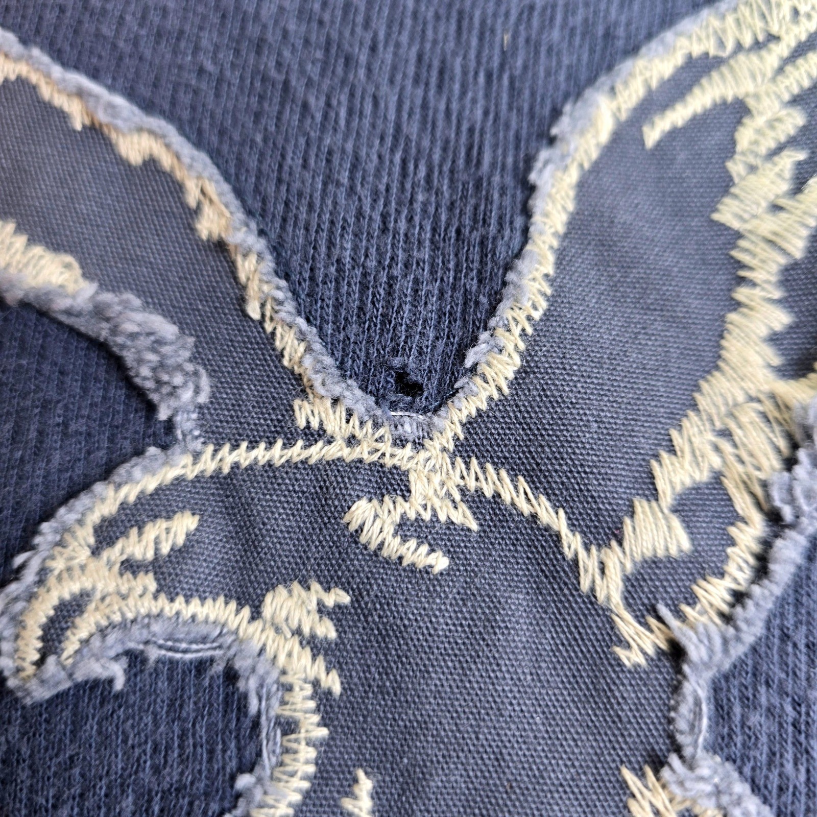 American Eagle Thermal Shirt Mens XL Blue Long Sleeve Waffle Knit Eagle Logo Y2K gallery