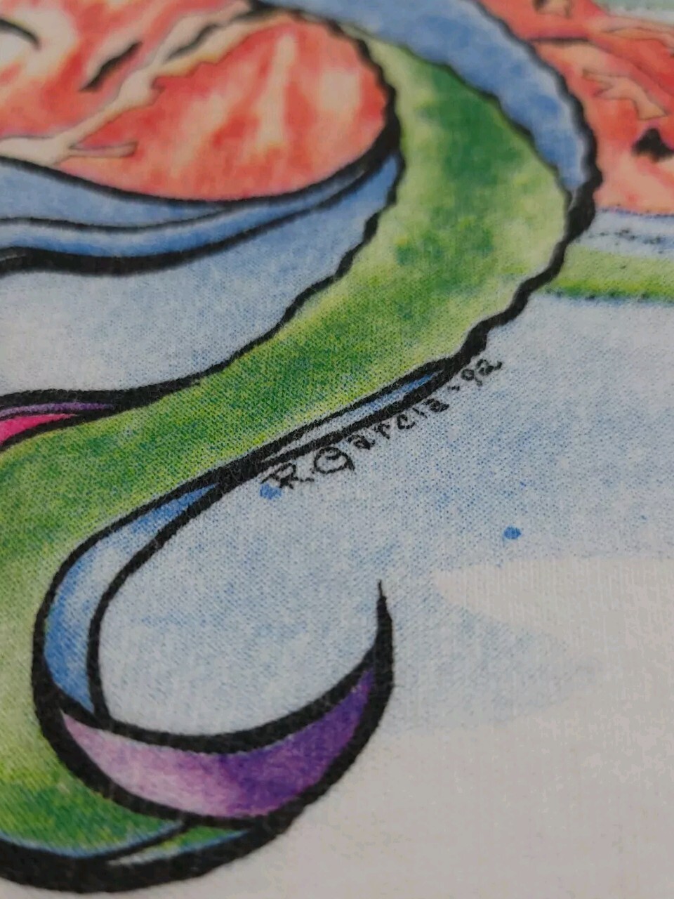 Vintage 1992 Florida Mermaid Art Work Print T Shirt Vtg USA Made Islander 90s gallery