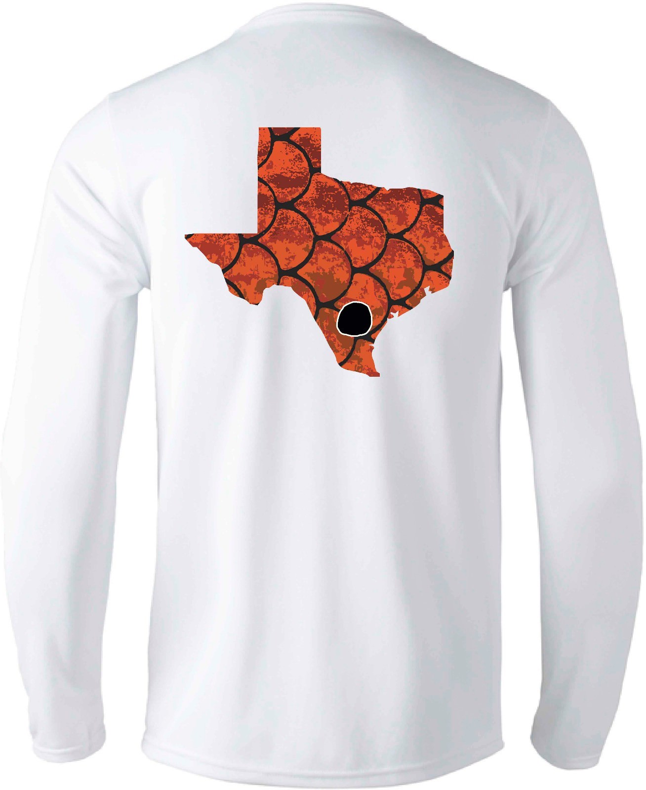 Microfiber longsleeve UPF performance dri fit fishing boating shirt redfish