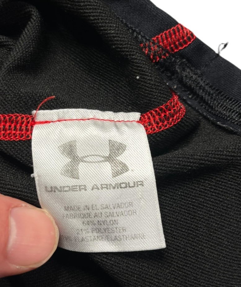 UNDER ARMOUR Black/Red Nylon/Spandex COLDGEAR MOCK-TURTLENECK Gym Shirt Men XXL gallery